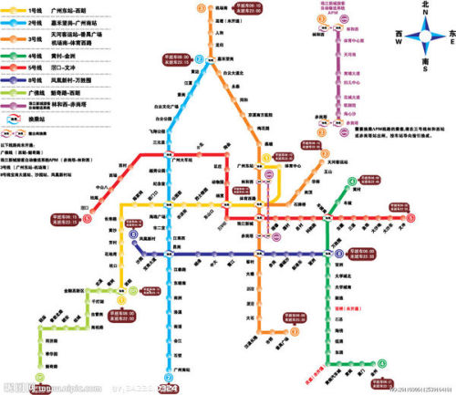 广州地铁高清线路图，便捷的城市交通指南